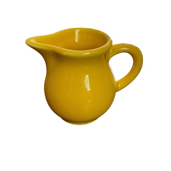 Vtg Homer Laughlin Harlequin Fiesta Individual Toy Creamer Yellow HTF - Picture 2 of 4
